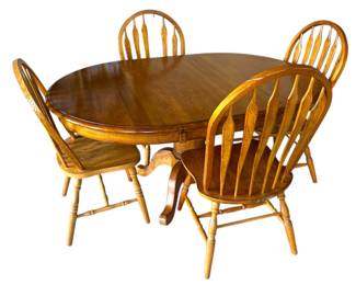 Solid Oak Dining Table Chairs