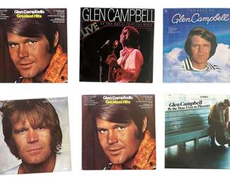 6 Glen Campbell Vinyl Records