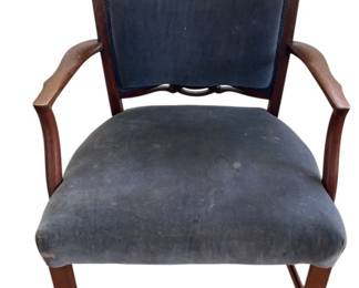 Vintage Blue Velvet Chair