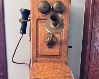 Antique wall telephone