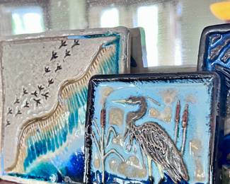 Hand painted ceramic tiles