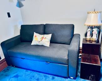 Convertible sleeper pull out loveseat bed