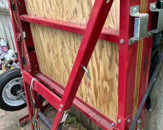 4' x 8' folding trailer. Only used 2 times!!! Great shape. All assembled, 12" wheels, LED lights. 3/4" pressure treate3d plywood deck.