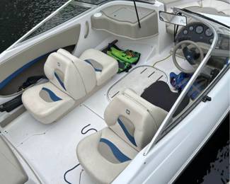 17' Four Winns, 4.3 V6 Volvo Penta, 4 barrel carb 225hp, Stainless steel prop, Low hours newer engine, Bimini, snap covers & full cover with vents. New led trailer lights & new 15" tires & wheels Newer 4 speaker system, chrome accent parts.