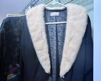Vintage ladies fur lined jacket