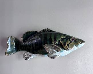 3 Ceramic fish wall hangings