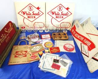 Kiewel Brewing Co. White Seal Beer Sign