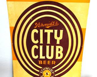 vintage City Club tin sign