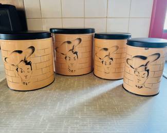1950’s Parmeco French Chef canister set