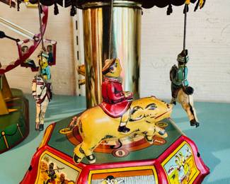 Vintage tin litho Circus theme wind-up toys