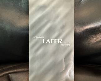 Vintage black leather and metal ‘Billy’ Recliner by Lafer, Brazil