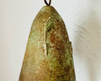 Large 23” Italian Cosanti Paolo Soleri Studios bronze brutalist windbell with original box