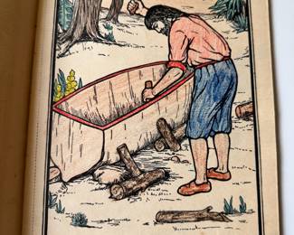 1914 ‘The Robinson Crusoe Painting Book’. This book was colored in in 1915/1916