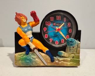 1980’s Thundercats Lion-O quartz talking alarm clock in working condition