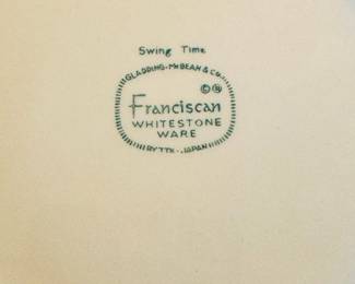Vintage Franciscan Whitestone ‘Swing Time’ china set