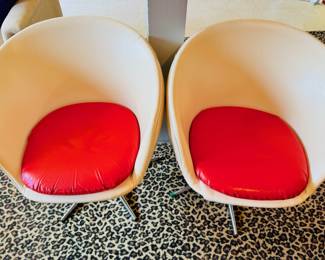 Vintage Overman style pod chairs. These will be sold as a pair