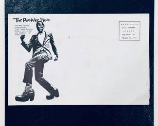 1985 The Pee Wee Press mailer featuring a photo with him and Andy Warhol