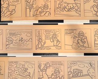 Incredible vintage 20’ long Popeye comic roll