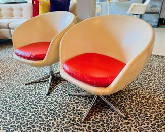 Vintage Overman style pod chairs. These will be sold as a pair