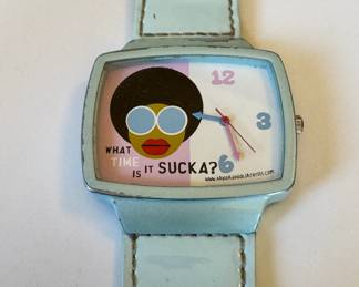 Fun David and Goliath Tees ‘What Time Is It Sucka’ wrist watch