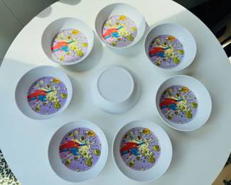 8 vintage Batman cereal bowls by ZAK Designs