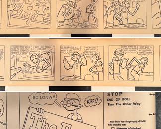 Incredible vintage 20’ long Popeye comic roll