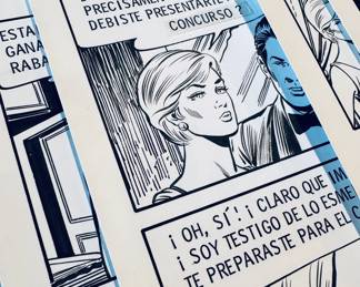 Amazing 1980 ‘Coleccion Micro Misterio - Juego Rudo No. 626’ original hand drawn 100 page comic panels by artist Julio Camarena. This will be sold as a collection with a copy of the ‘Juego Rudo’ comic