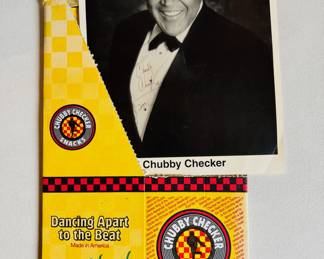 Chubby Checker signed Snack Box and photo