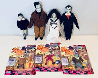 The Adam’s family items, including a set of 4 collector dolls that will be sold as a set