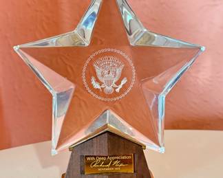 1972 Presidential Appreciation award from Richard Nixon