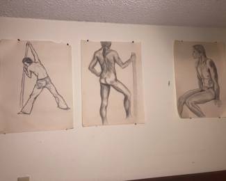vintage art drawings
