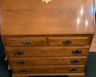 maple mid century desk