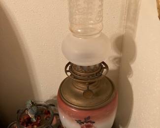 Electrified antique lamp