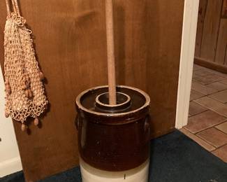 4 gallon McDade pottery churn
