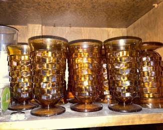 Fostoria amber glasses