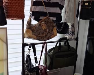 Purses and Floor Lamp