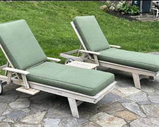 Gloster Teak Loungers & Table Set
