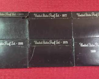 6 US Proof Sets - 1975 To 1980