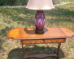 Drop Leaf Side Table Glass Table Lamp