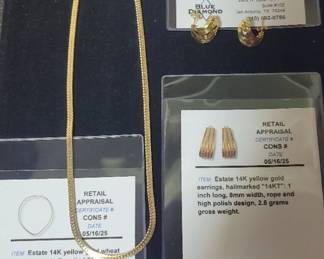 14K Necklace Earrings Enhancers