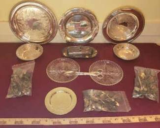 Silverplate Glass Souvenir Spoons