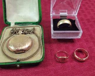 Gold Rings Waltham Pocket Watch