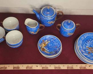 Japanese Geisha Dragon Tea Set