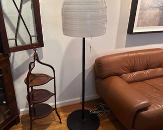 Vintage Italian Barbini Floor Lamp with Glass Shade
