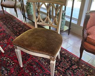 Antique Hand Painted French Dining Chairs