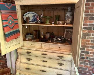 19th Century Antique Dutch Painted Cabinet