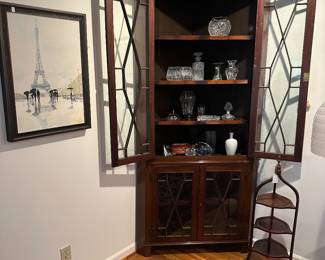 Antique Mahogany Corner Cabinet
