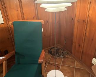 MCM Chrome and Enamel Floor Lamp (as is)