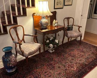 Antique Arm Chairs and Antique Card Table