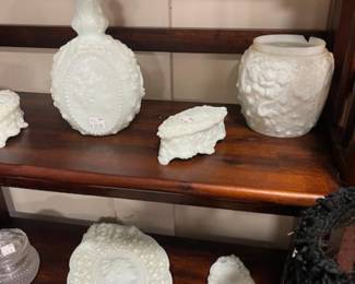 Antique milk glass